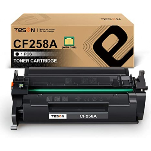 HP 58A CF258A Black Toner Cartridge Replacement 1 Pack with New Chips